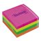 Öntapadó jegyzettömb, 76x76 mm, 400 lap, TARTAN, vegyes neon színek
