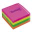 Öntapadó jegyzettömb, 76x76 mm, 400 lap, TARTAN, vegyes neon színek