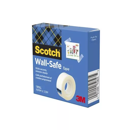 Ragasztószalag, 19 mm x 33 m, eltávolítható, 3M SCOTCH "Wall-Safe"