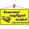 Információs tábla, 22,5x12,5 cm, "Kamerával megfigyelt terület", sárga