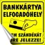 Információs matrica, 10x10 cm, "Bankkártya elfogadóhely"