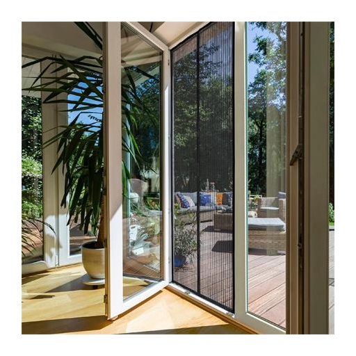 Szúnyogháló, mágneses, ajtóra, 90x210 cm, HOME, fekete