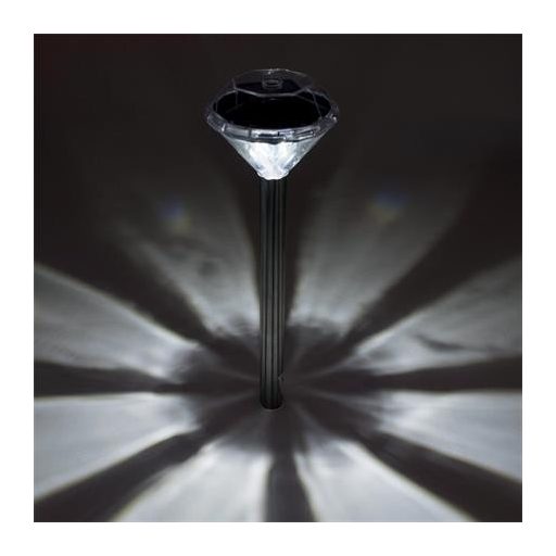 Kerti lámpa szett, napelemes, 4 db, HOME, króm