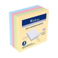   Öntapadó jegyzettömb, 75x75 mm, 400 lap, VICTORIA OFFICE, pasztell