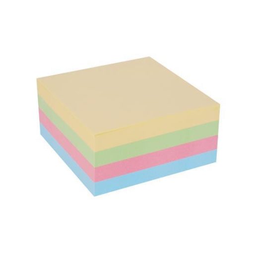 Öntapadó jegyzettömb, 75x75 mm, 400 lap, VICTORIA OFFICE, pasztell