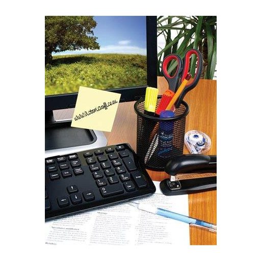 Öntapadó jegyzettömb, 75x75 mm, 100 lap, VICTORIA OFFICE, sárga