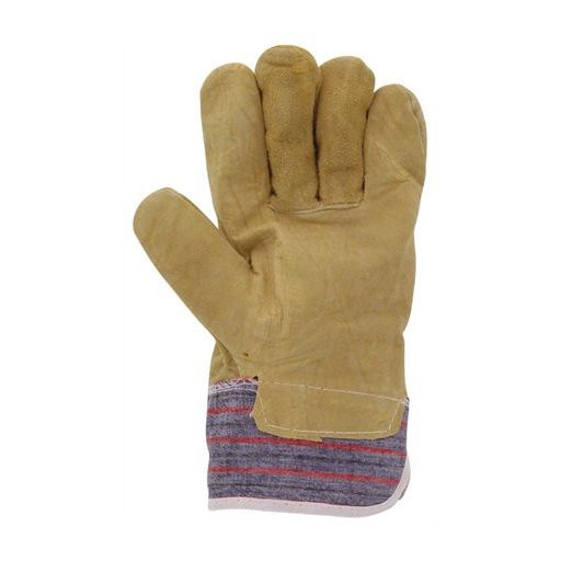 Rakodókesztyű, bőr-vászon, 10-es méret