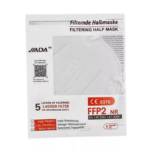 Maszk, FFP2, 5 rétegű, 20 db, fehér