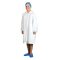 Látogató köpeny, egyszer használatos, polipropilén, L méret, fehér, 10 db