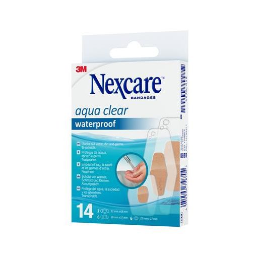 Sebtapasz, vízálló, vegyes méret, 14 db, 3M "Nexcare™ Aqua 360"