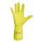 Védőkesztyű, latex, 8-as méret, sárga