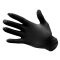Védőkesztyű, egyszer használatos, nitril, XL méret, púder nélküli, fekete