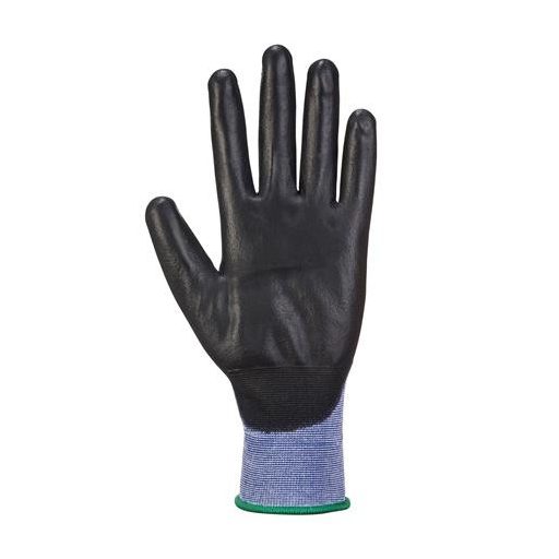 Védőkesztyű, nylon, PU tenyéren mártott, L méret "Senti-Flex", kék