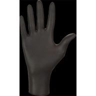  Védőkesztyű, egyszer használatos, nitril, XL méret, 100 db, púder nélküli, fekete