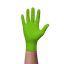 Védőkesztyű, egyszer használatos, nitril, L méret, 50 db, púder nélküli, gyémánt textúrált megerősített, zöld