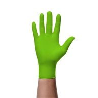   Védőkesztyű, egyszer használatos, nitril, XXL méret, 50 db, púder nélküli, gyémánt textúrált megerősített, zöld
