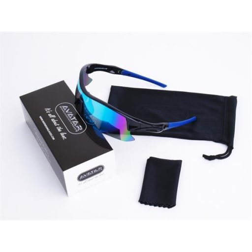Napszemüveg polarizált lencsével, AVATAR "Shield", fekete