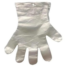   Fóliakesztyű, egyszer használatos, blokkos akasztólyukkal, L méret