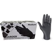   Védőkesztyű, egyszer használatos, nitril, M méret, 100 db, púder nélküli, fekete