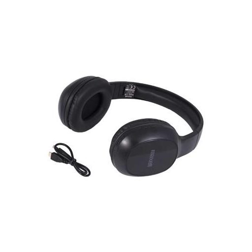 Fejhallgató, vezeték nélküli, Bluetooth 5.1, mikrofonnal, MAXELL "Bass 13 BT", fekete