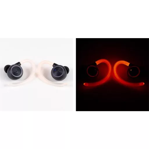 Fülhallgató, vezeték nélküli, Bluetooth, mikrofonnal, LED-es fülhallgató, MAXELL "Halo Sport", fekete