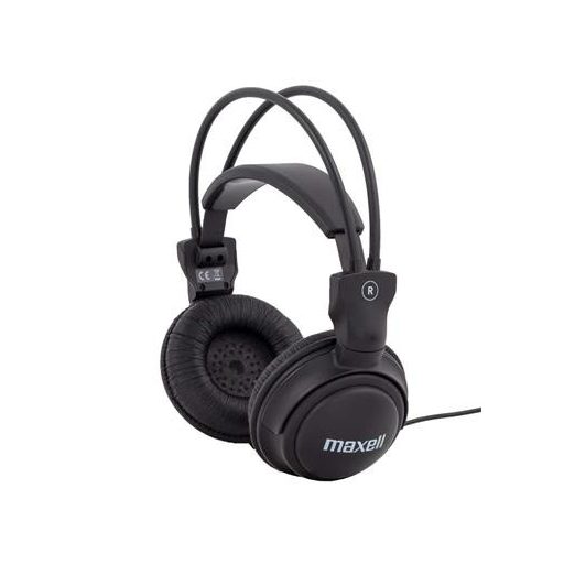 Fejhallgató, vezetékes, MAXELL "Home Studio", fekete