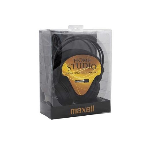 Fejhallgató, vezetékes, MAXELL "Home Studio", fekete