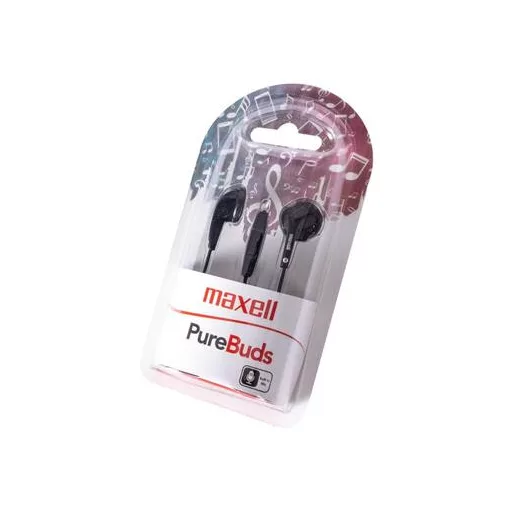 Fülhallgató, mikrofonnal, MAXELL "PureBuds", fekete