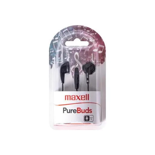 Fülhallgató, mikrofonnal, MAXELL "PureBuds", fekete