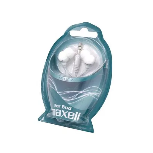 Fülhallgató, MAXELL "Plugz", fehér