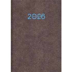   Naptár, tervező, A5, napi, DAYLINER "Animal", Grizzly-szürkésbarna