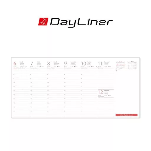 Naptár, asztali, fekvő, DAYLINER, "Oktáv"