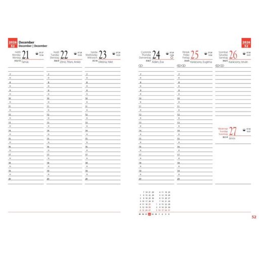 Tanári zsebkönyv, heti, 2026/2027 tanév, REALSYSTEM, lótusz