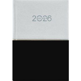   Naptár, tervező, A5, napi, DAYLINER "Contrast", fehér-fekete