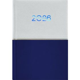   Naptár, tervező, A5, napi, DAYLINER "Contrast", fehér-sötétkék