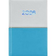   Naptár, tervező, A5, napi, DAYLINER "Contrast", fehér-világoskék