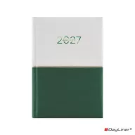   Naptár, tervező, A5, napi, DAYLINER "Contrast", fehér-zöld