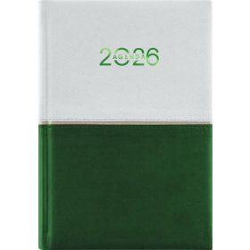   Naptár, tervező, A5, napi, DAYLINER "Contrast", fehér-zöld