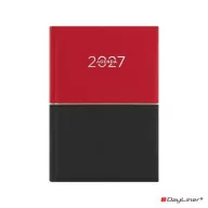   Naptár, tervező, A5, napi, DAYLINER "Contrast", piros-fekete