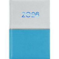   Naptár, tervező, B6, heti, DAYLINER "Contrast", fehér-világoskék