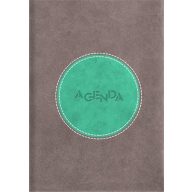   Naptár, tervező, A5, napi, DAYLINER "Central", szürke-türkiz