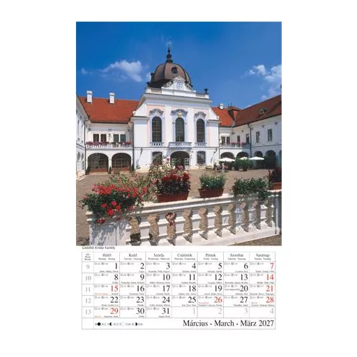 Naptár, fali, CSG, "Magyar Városok"