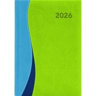   Naptár, tervező, A5, napi, DAYLINER, "Dubai", kék-zöld