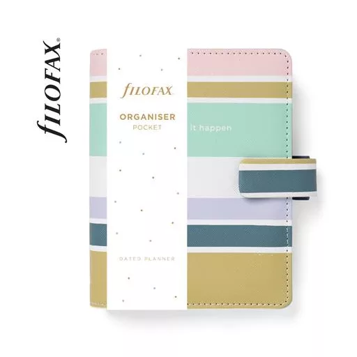 Kalendárium, gyűrűs, betétlapokkal, pocket méret, FILOFAX "Good Vibes"