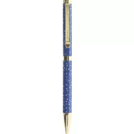   Golyóstoll, 1,0 mm, arany színű klip, kék tolltest, FILOFAX "Indigo", fekete