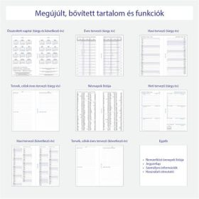   Kalendárium betét, tervező, Filofaxhoz, personal méret, heti, 1 hét/2 oldal, 2026