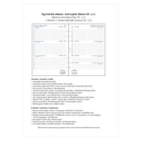   Kalendárium betét, tervező, Filofaxhoz, A5, heti, 1 hét/2 oldal, 2026