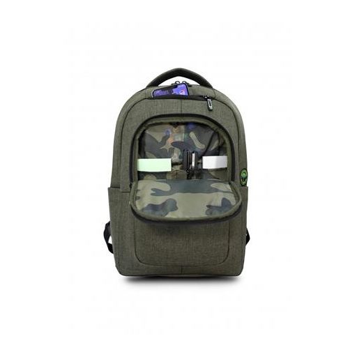 Notebook hátizsák, 15,6", URBAN FACTORY "CYCLEE CITY ECO", khaki