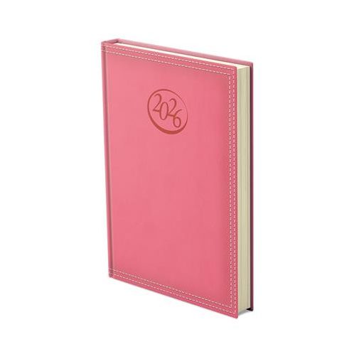 Naptár, tervező, A5, napi, TOPTIMER, "Ace", korallpiros