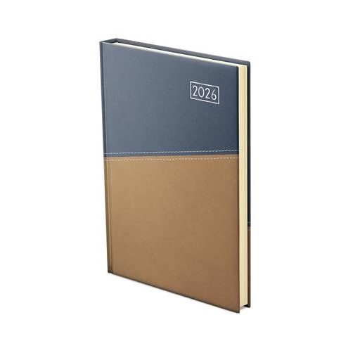 Naptár, tervező, B5, heti, TOPTIMER "Duplex", kék-mustár